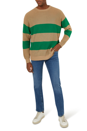 Stripe Sweater in Cable Knit